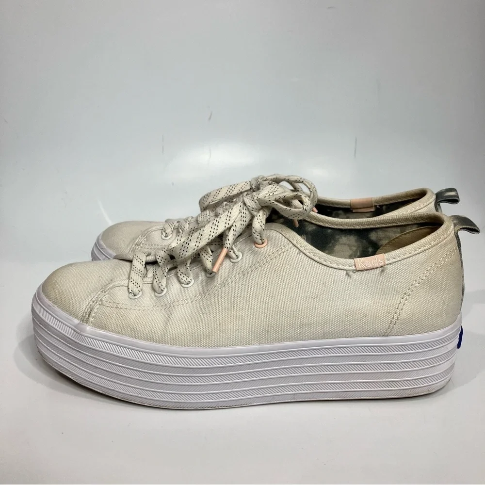 Keds Triple Up white canvas platform Sneakers size‎ 8.5